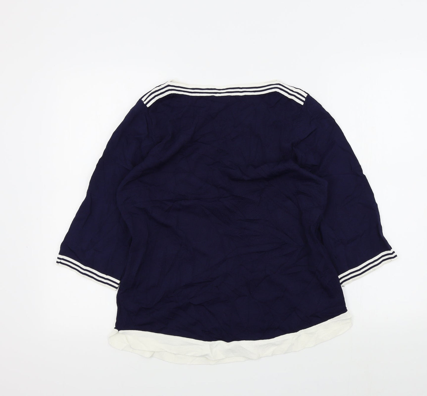 text Womens Blue   Pullover Jumper Size M
