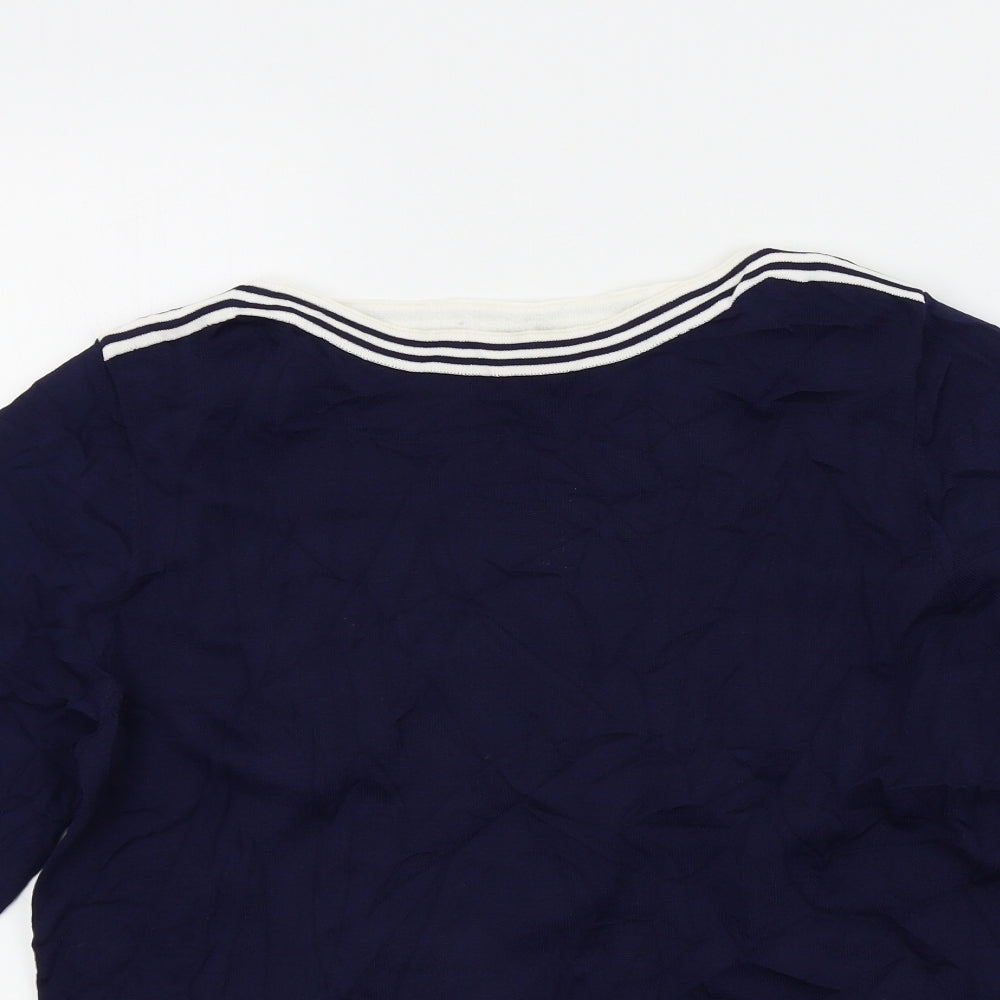text Womens Blue   Pullover Jumper Size M