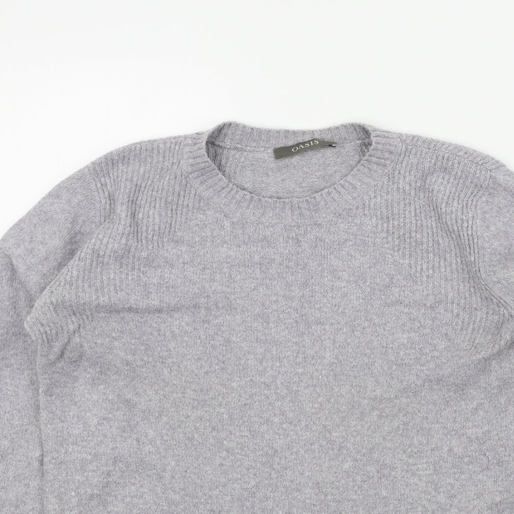 Oasis Womens Grey   Pullover Jumper Size M