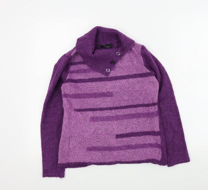 Bonmarché Womens Purple Pullover Jumper Size S