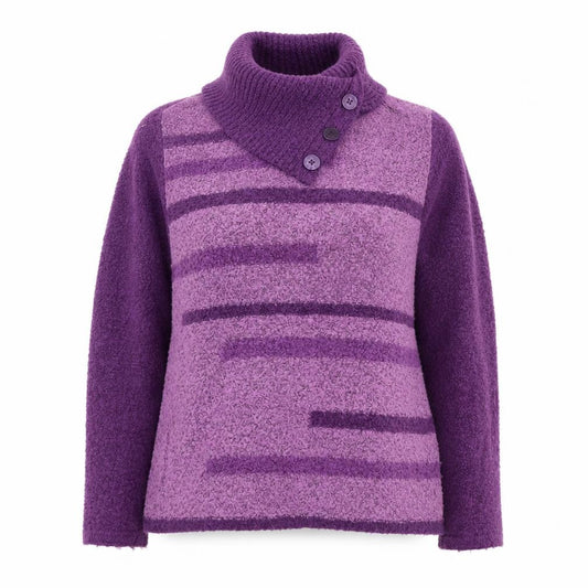 Bonmarché Womens Purple Pullover Jumper Size S