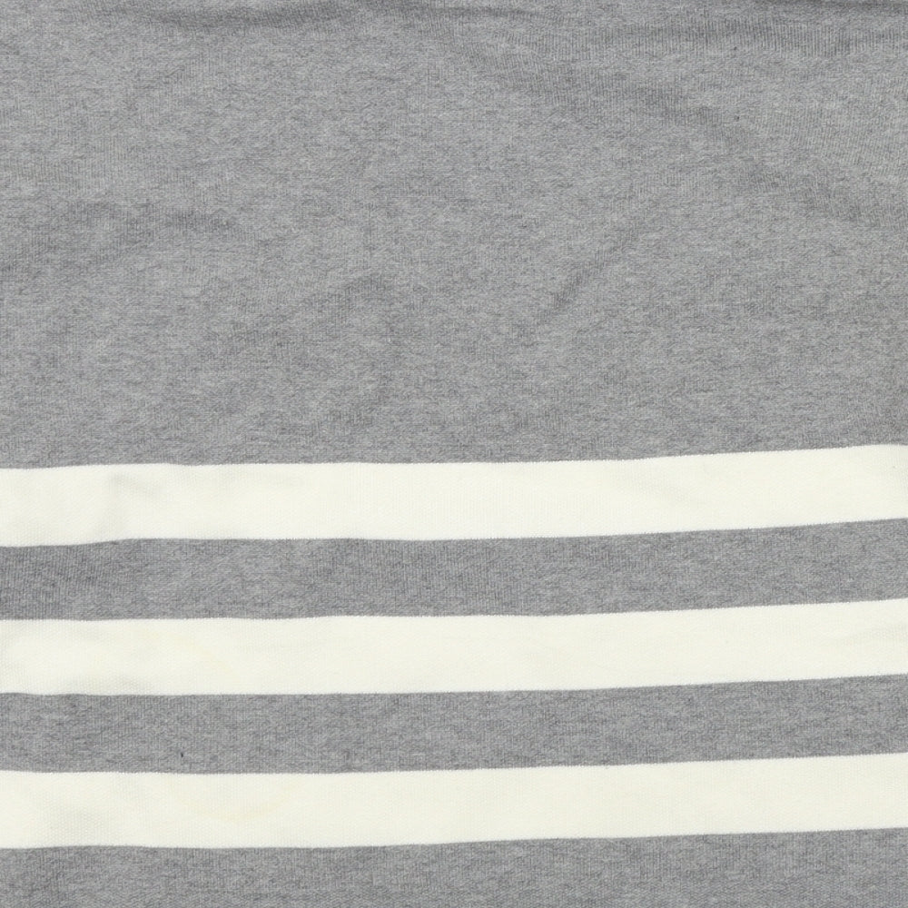 New Look Womens Grey Striped  Pullover Jumper Size M