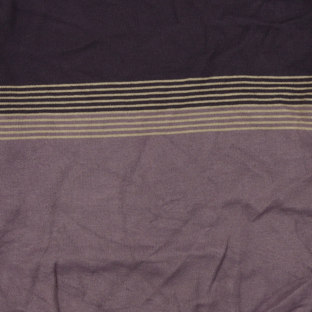 Springfield Mens Purple Striped  Pullover Jumper Size M