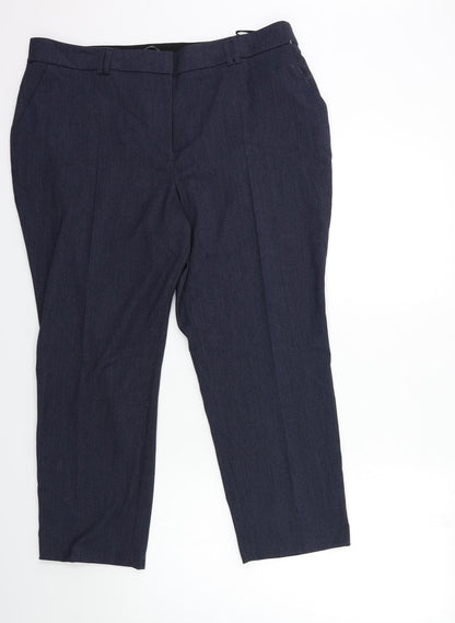 Bonmarché Womens Blue Trousers Size 18 L25 in