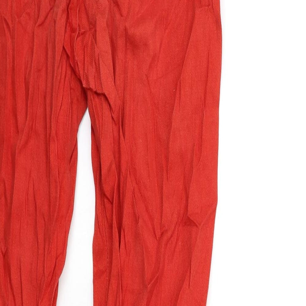 Preworn Womens Red  Denim Skinny Jeans Size 26 in L31 in