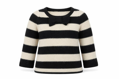 Next Womens Black Striped Knit Pullover Jumper Size 10