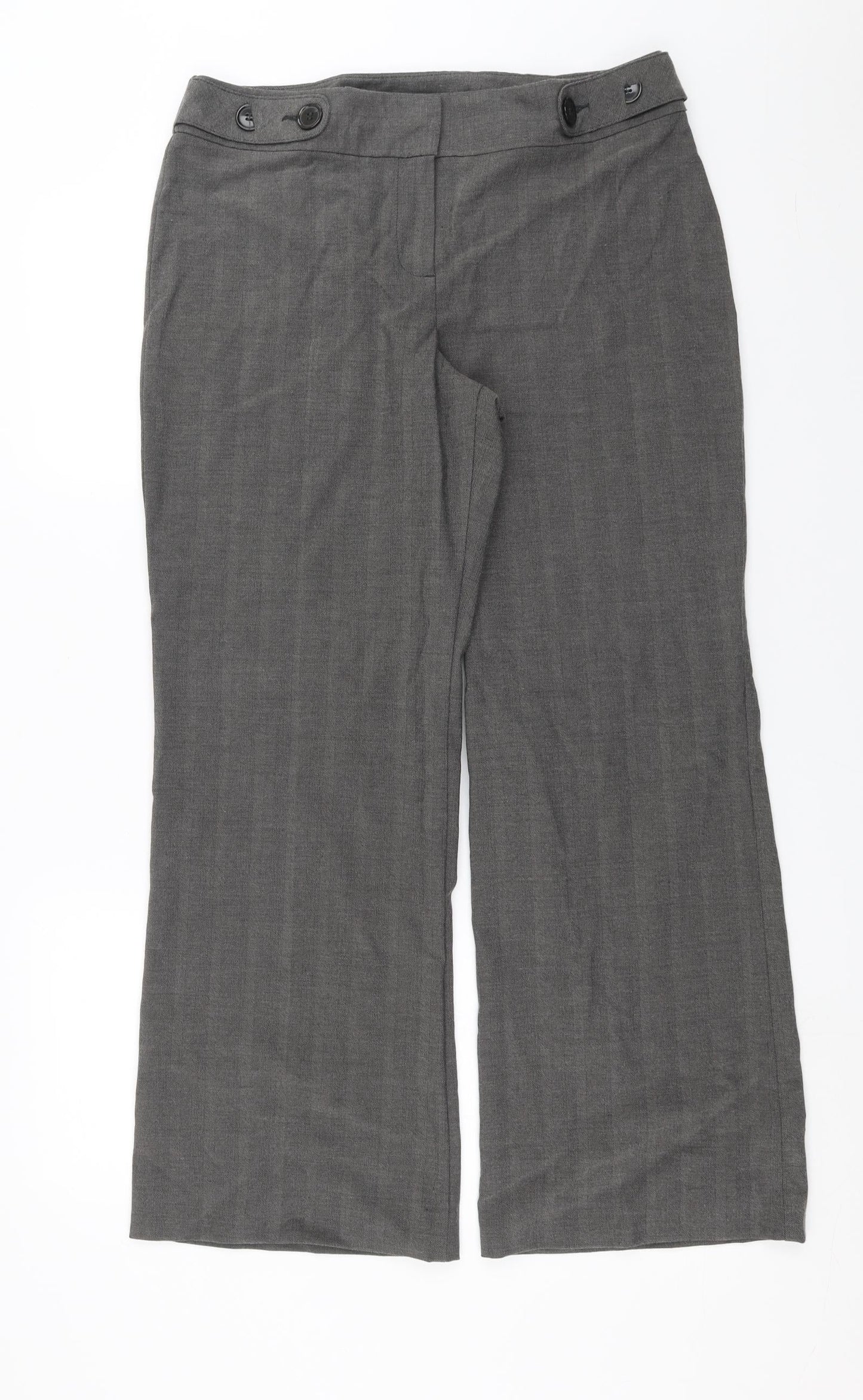 Marks and Spencer Womens Grey   Trousers  Size 14 L28 in