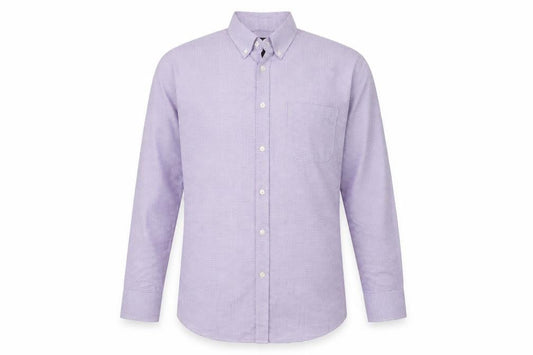 Cedarwood State Mens Purple Check Button-Up Size 15.5