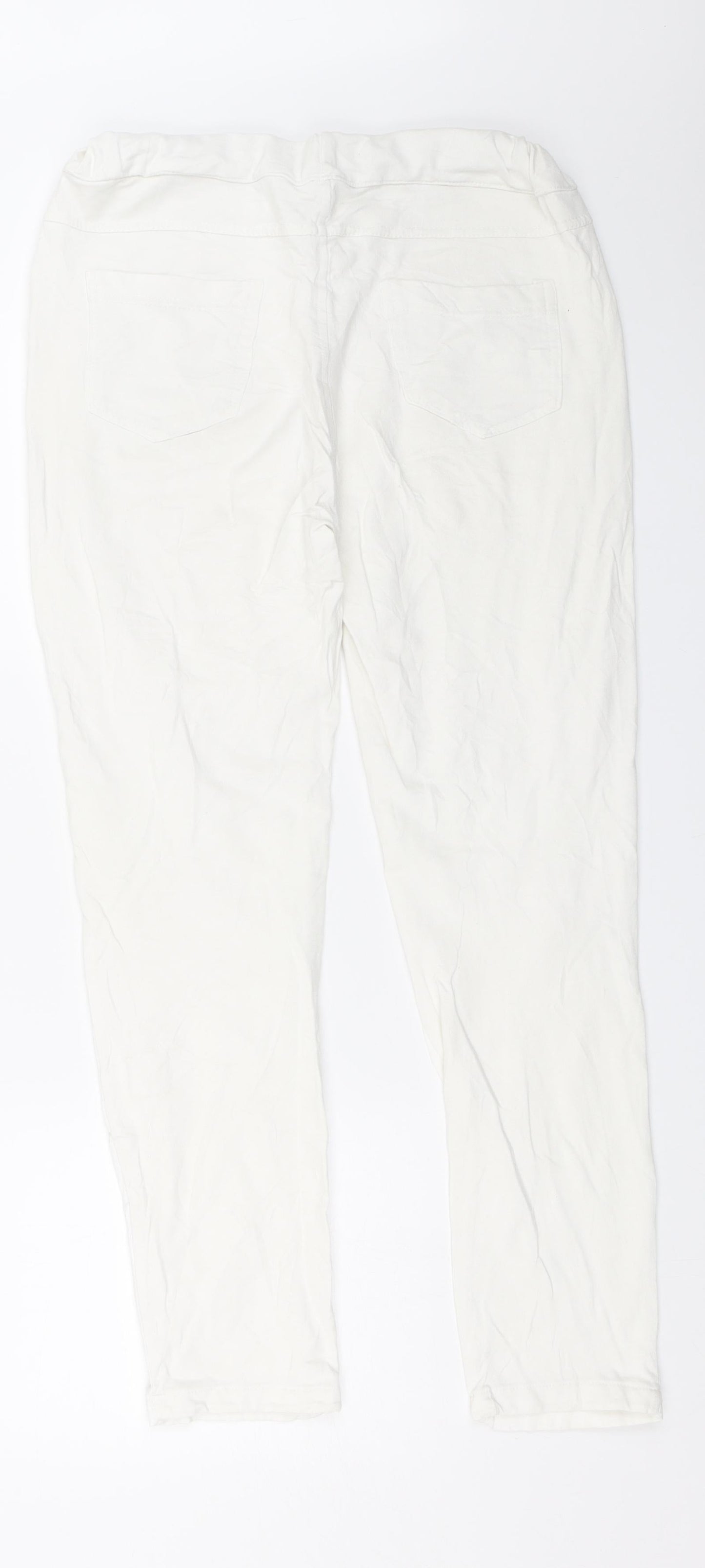 Preworn Womens White  Denim Straight Jeans Size 28 L26 in