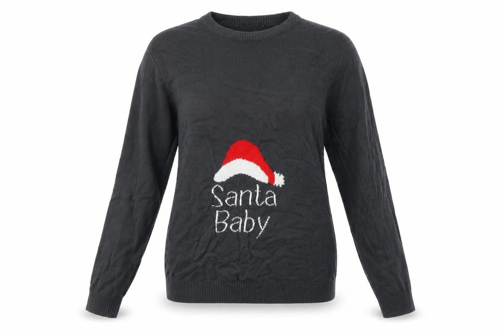 Boohoo  Womens Grey   Pullover Jumper Size S  - Christmas Jumper