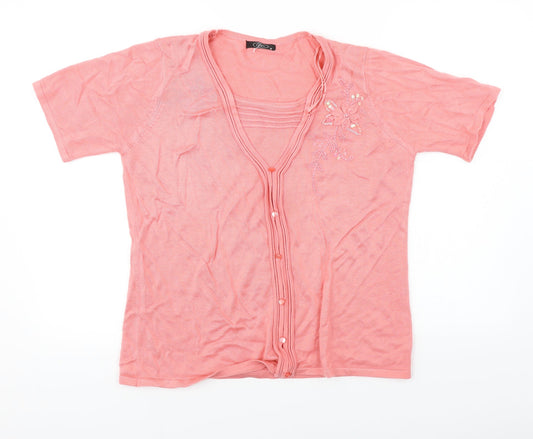 BM  Womens Pink   Cardigan Jumper Size M