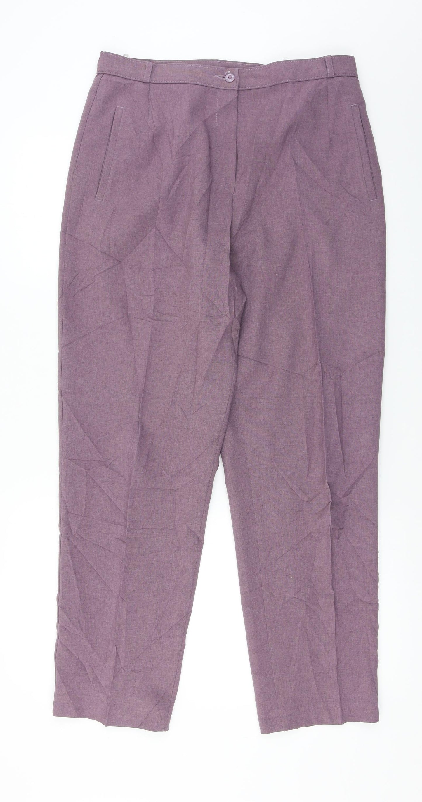 Marks and Spencer  Womens Purple   Trousers  Size 14 L26 in