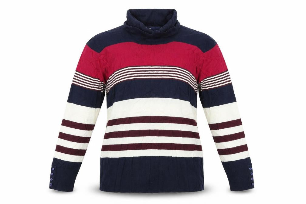 hle Womens Blue Striped  Pullover Jumper Size L