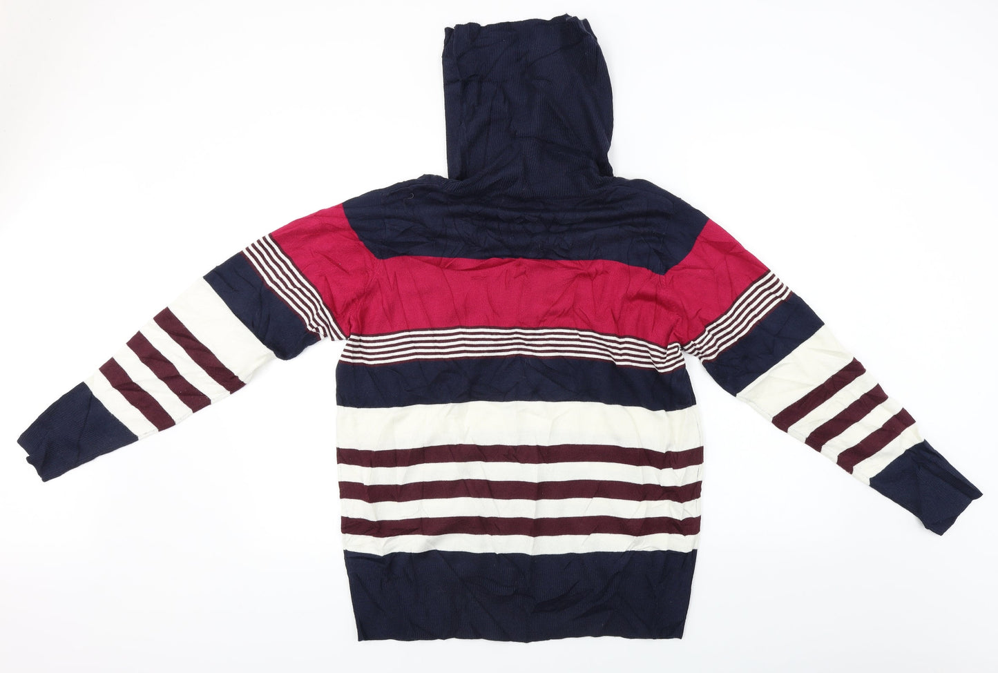 hle Womens Blue Striped  Pullover Jumper Size L