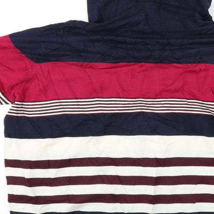 hle Womens Blue Striped  Pullover Jumper Size L