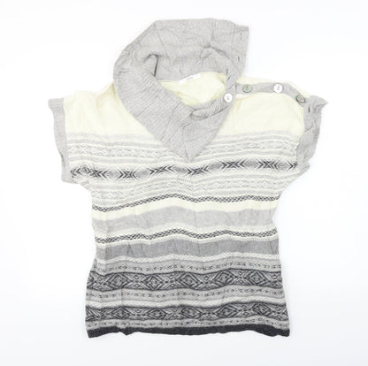 Marks & Spencer  Womens Beige Striped  Pullover Jumper Size 12