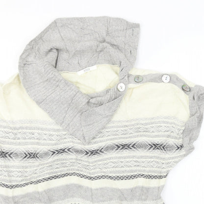 Marks & Spencer  Womens Beige Striped  Pullover Jumper Size 12