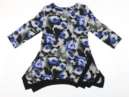 Womens Grey Floral  A-Line  Size 12