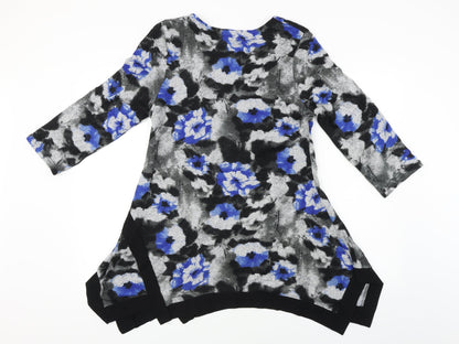 Womens Grey Floral  A-Line  Size 12