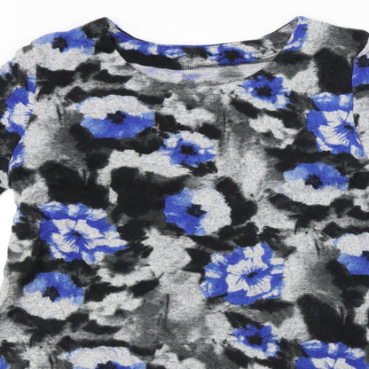 Womens Grey Floral  A-Line  Size 12