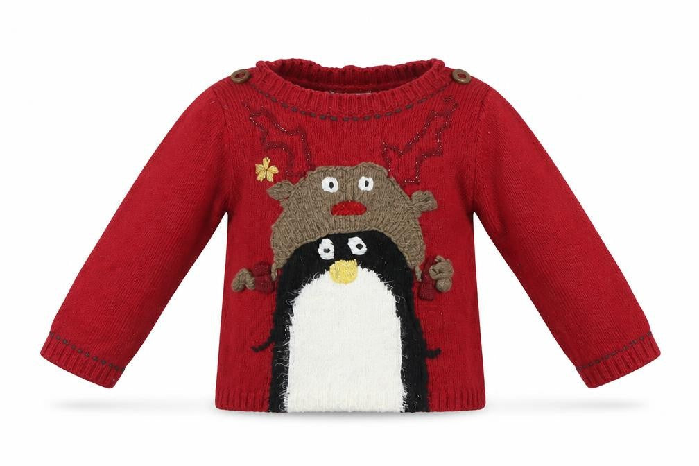 Next  Boys Red   Pullover Jumper Size 9-12 Months