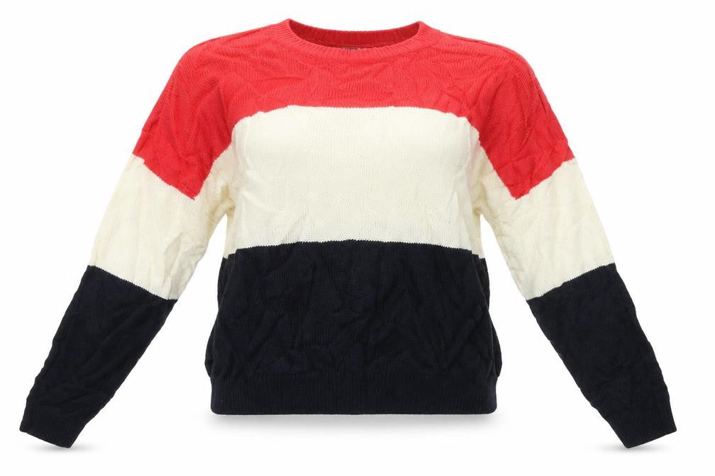 H&M  Womens Beige Striped  Pullover Jumper Size M