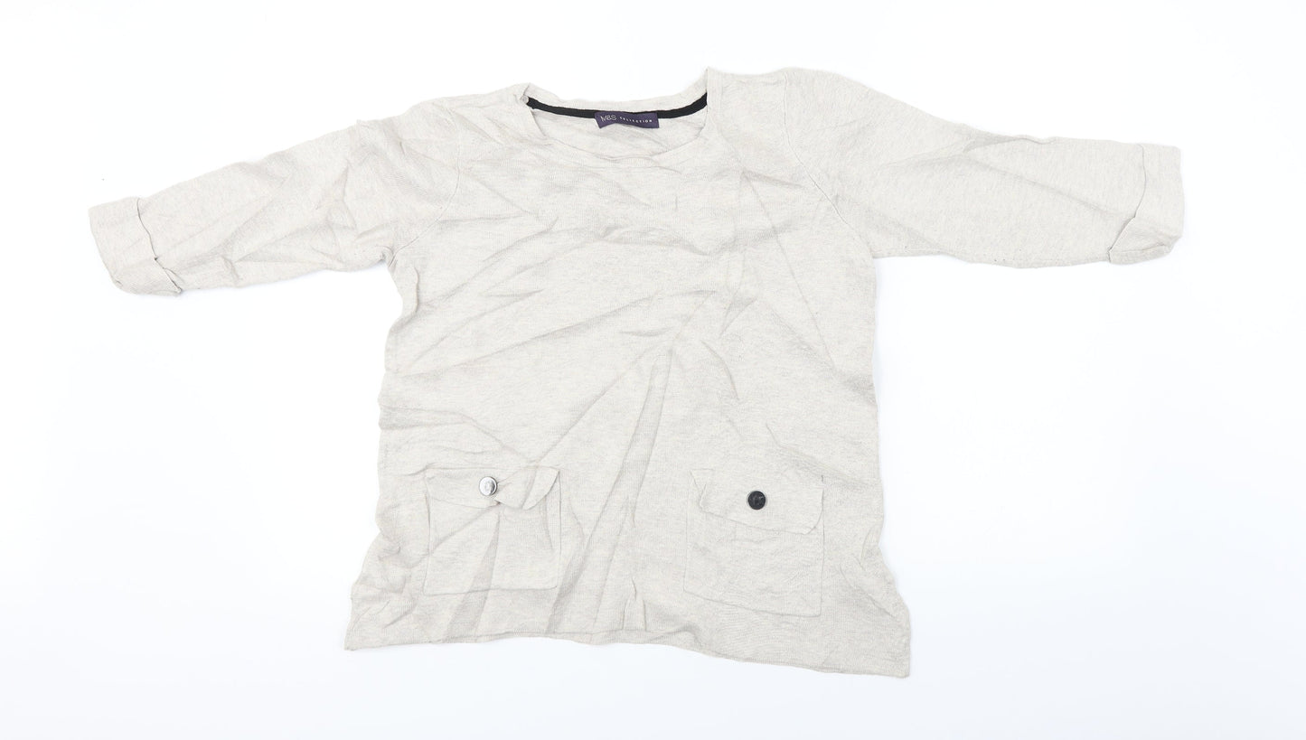 Marks and Spencer  Womens Beige   Pullover Jumper Size 10