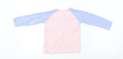 Back view of Primark girls’ blue basic t-shirt, size 3-4, years - disney