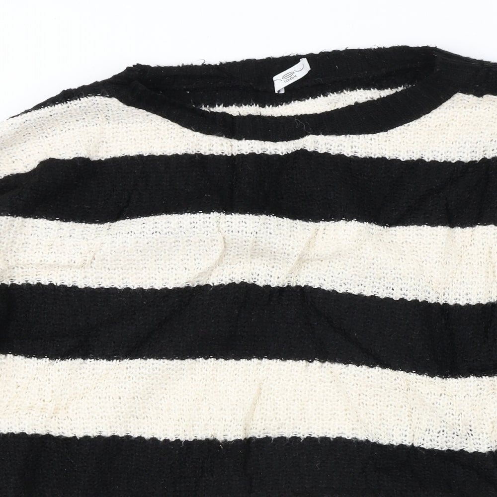 New Look  Womens Beige Striped  Pullover Jumper Size 12