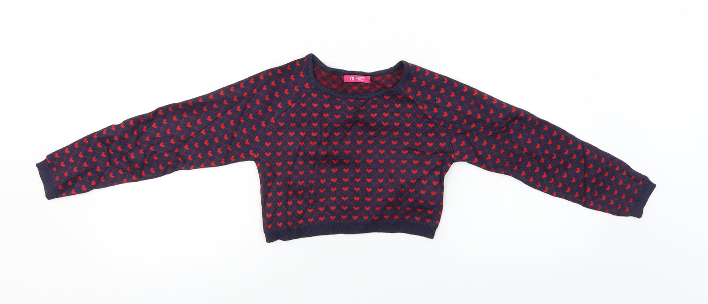 YD Girls Blue   Pullover Jumper Size 7-8 Years