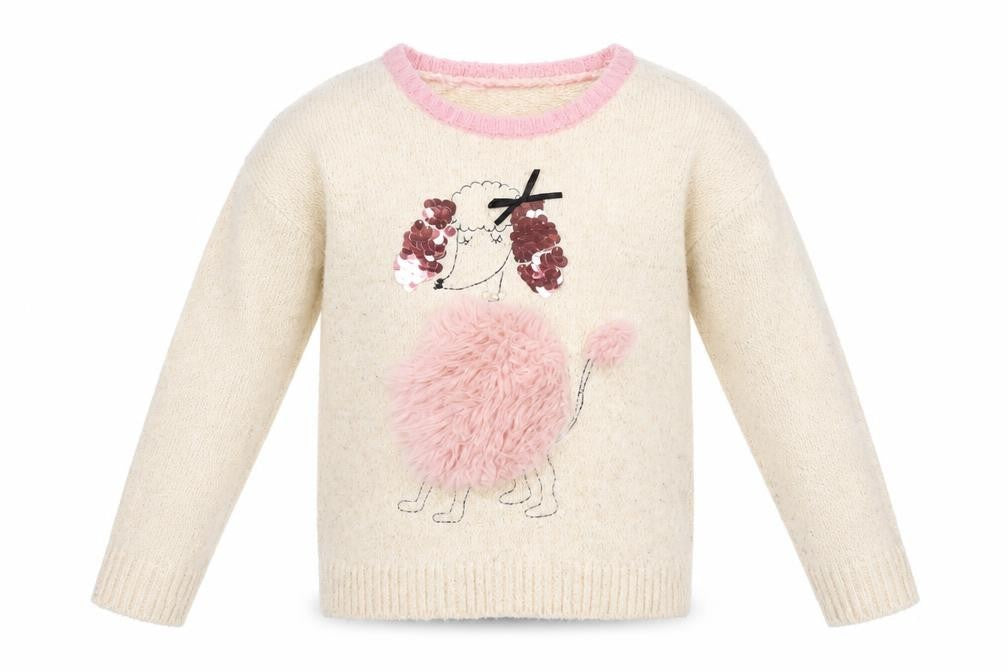 Marks & Spencer Girls Beige   Pullover Jumper Size 10-11 Years  - sequin