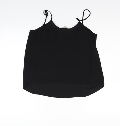 Back view of Papaya women’s black basic blouse, size UK 12