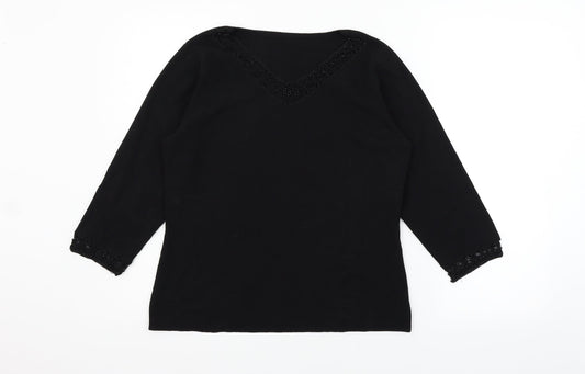 Preworn Womens Black   Pullover Jumper Size 18