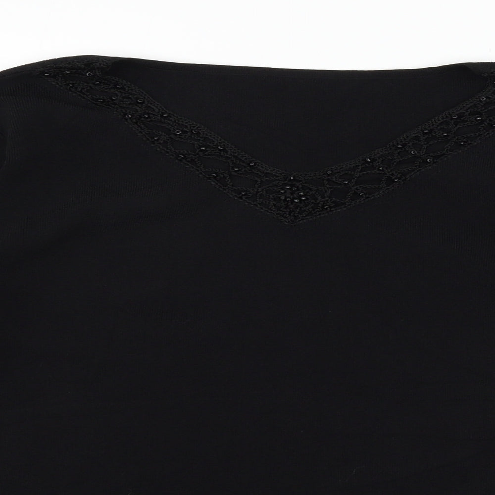 Preworn Womens Black   Pullover Jumper Size 18