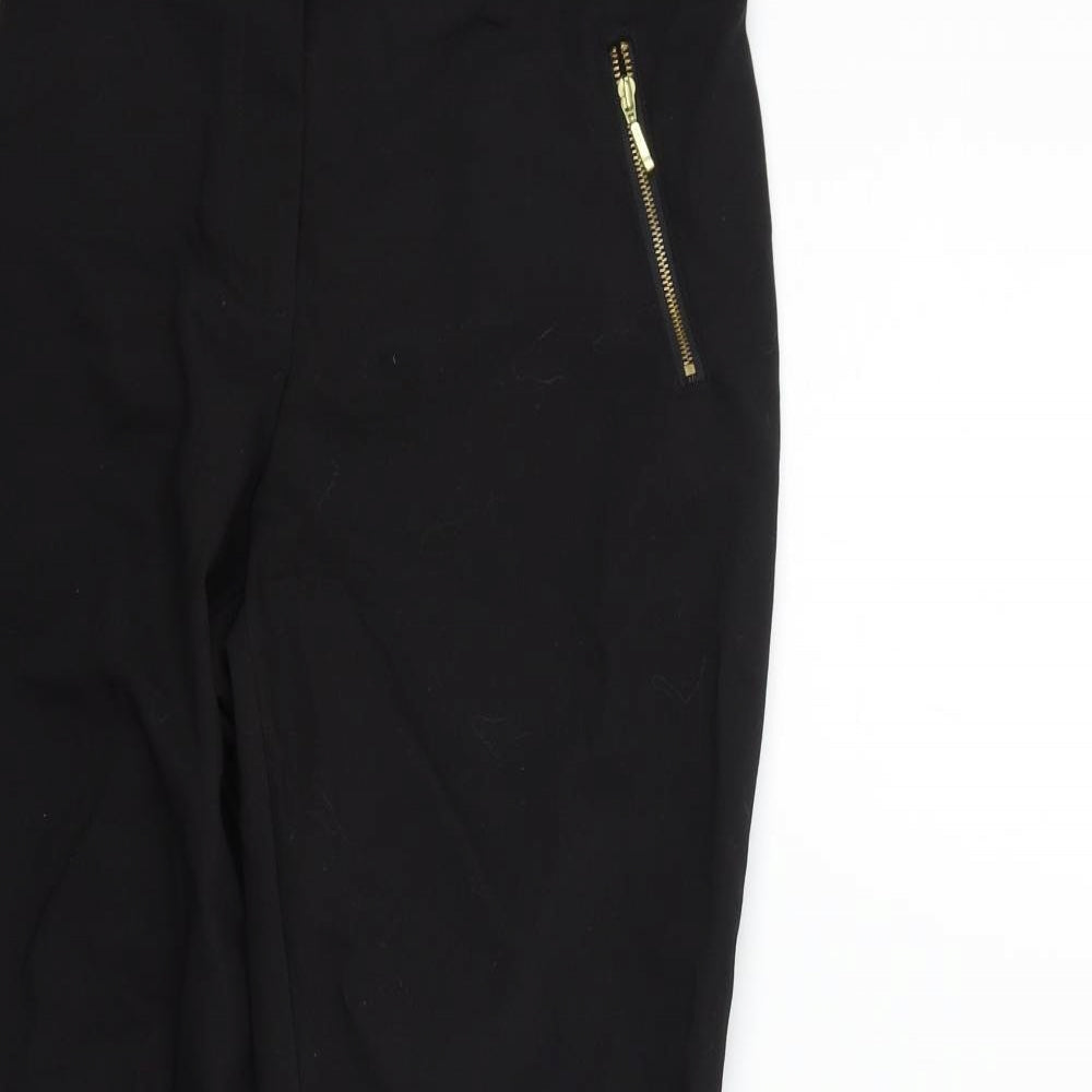 Close-up detail of Papaya women’s beige trousers, size UK 12, 25-inch leg