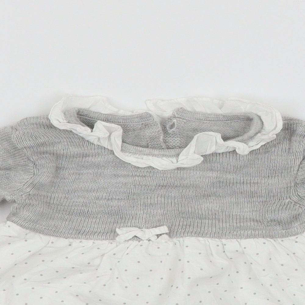 Matalan Girls Grey   Pullover Jumper Size 3-6 Months