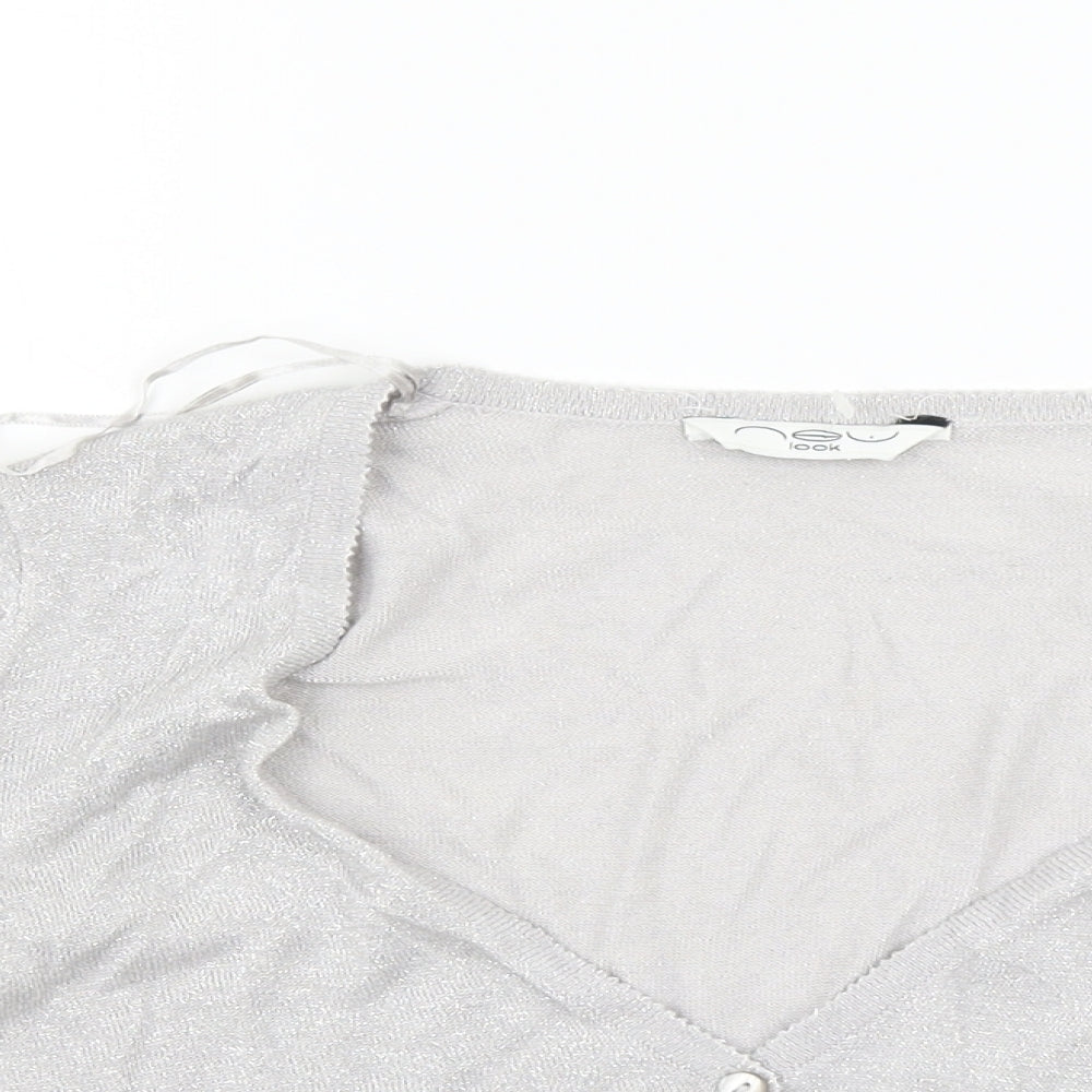 New Look Womens Grey   Cardigan Jumper Size L