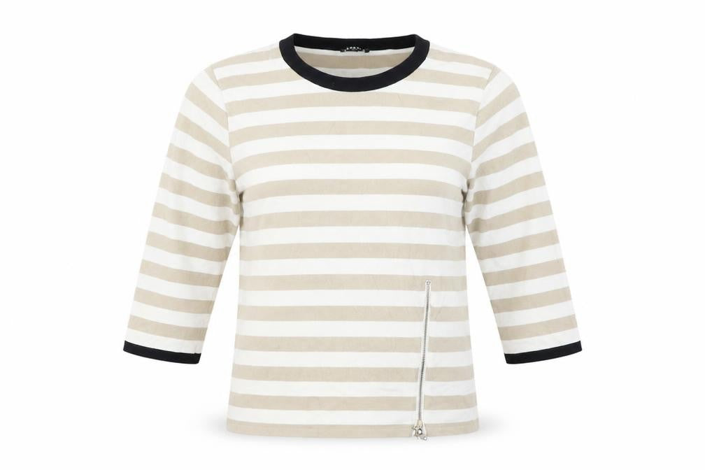 Casamia Womens Beige Striped Pullover Jumper Size M