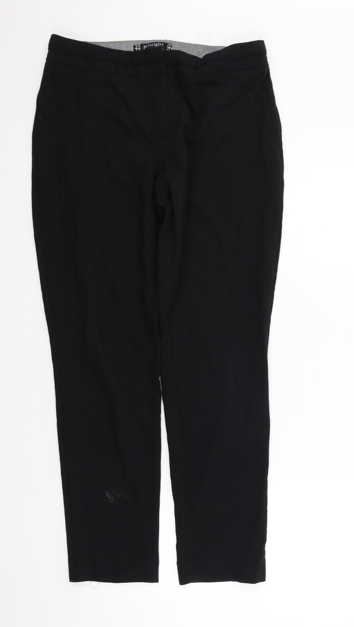 Additional front view of Principles women’s black houndstooth sweatpants, size UK 12, 28-inch leg