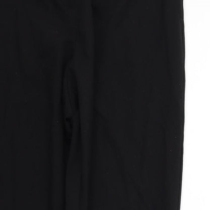Close-up detail of Principles women’s black houndstooth sweatpants, size UK 12, 28-inch leg