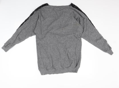 Dorothy Perkins Womens Grey   Pullover Jumper Size 10