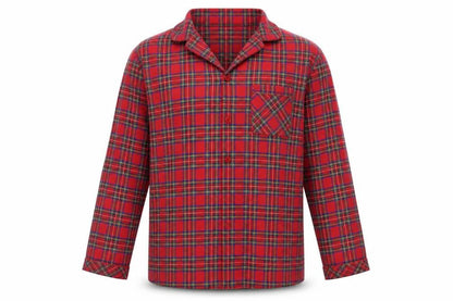 St Michael Mens Red Check Button-Up Size 14