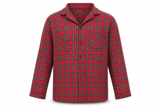 St Michael Mens Red Check Button-Up Size 14