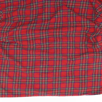 St Michael Mens Red Check Button-Up Size 14