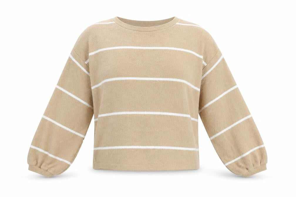 New Look Womens Beige Striped  Pullover Jumper Size S