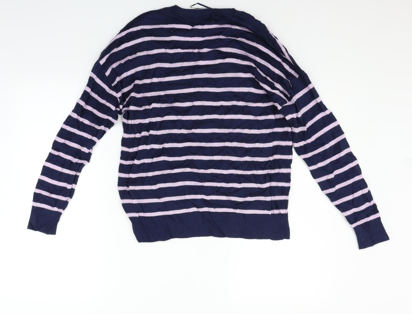Marks and Spencer Womens Blue Striped  Pullover Jumper Size S