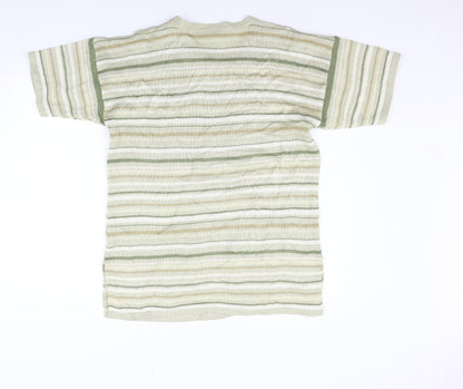 BHS Womens Yellow Striped  Pullover Jumper Size 14