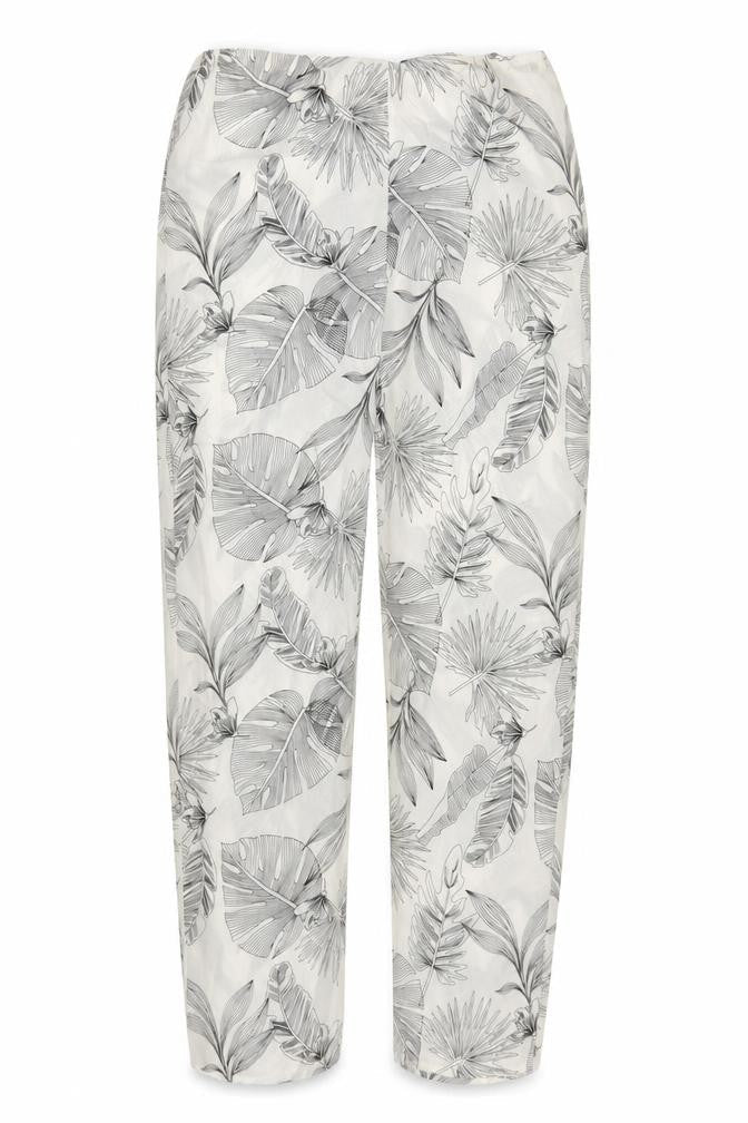 Preworn Womens White Floral  Bloomer Trousers Size 10 L29 in