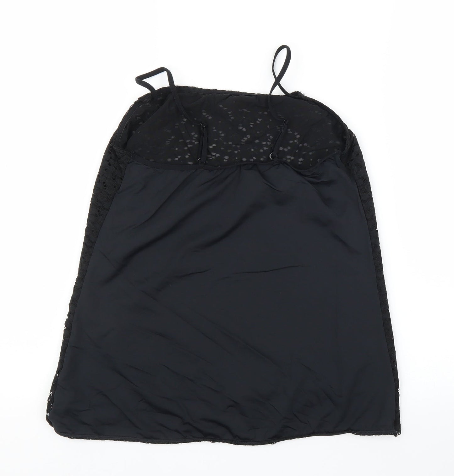 Preworn Womens Black Floral  Camisole Blouse Size M