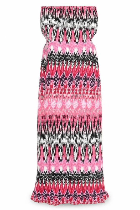 Select Womens Pink Geometric  Maxi  Size L